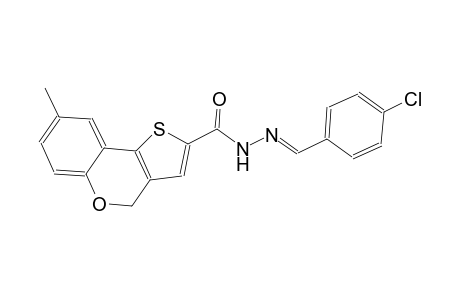 N'-[(E)-(4-chlorophenyl)methylidene]-8-methyl-4H-thieno[3,2-c]chromene-2-carbohydrazide