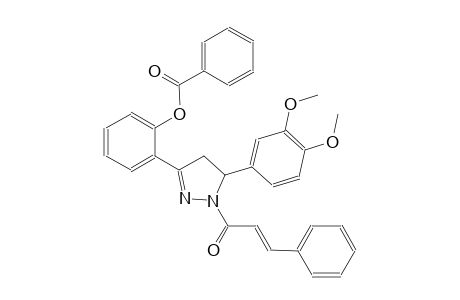 2-{5-(3,4-dimethoxyphenyl)-1-[(2E)-3-phenyl-2-propenoyl]-4,5-dihydro-1H-pyrazol-3-yl}phenyl benzoate