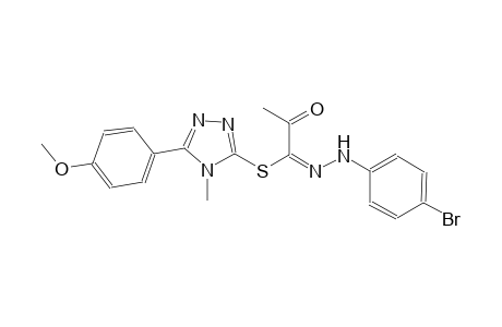 5-(4-methoxyphenyl)-4-methyl-4H-1,2,4-triazol-3-yl (1E)-N-(4-bromophenyl)-2-oxopropanehydrazonothioate