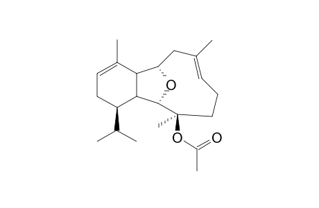 1,5-Dimethyl-5-(acetoxy)-8-isopropyl-11-methylene-13,6-(epoxy)-cyclohexano[7,8-b]cyclodec-1-ene