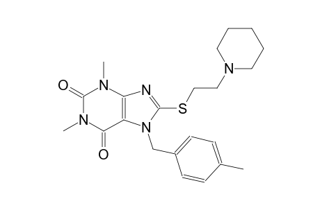 1,3-dimethyl-7-(4-methylbenzyl)-8-{[2-(1-piperidinyl)ethyl]sulfanyl}-3,7-dihydro-1H-purine-2,6-dione