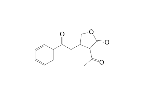 (+-)-3-Acetyl-4-(2-oxo-2-phenylethyl)-tetrahydro-2-furanone