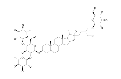 HYPOGLAUCIN-F;(25S)-26-O-BETA-D-GLUCOPYRANOSYL-22-HYDROXY-5-EN-FUROSTANE-3-BETA,26,27-TRIOL-3-O-ALPHA-L-RHAMNOPYRANOSYL-(1->2)-[ALPHA-L-RHAMNOPYRA