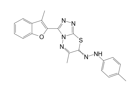 3-(3-Methylbenzofuran-2-yl)-6-methyl-7-(4-tolylhydrazono)-1,2,4-triazolo[3,4-b]-1,3,4-thiadiazine