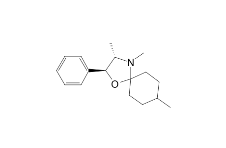1-Oxa-4-azaspiro[4.5]decane, 3,4,8-trimethyl-2-phenyl-, (2S-trans)-