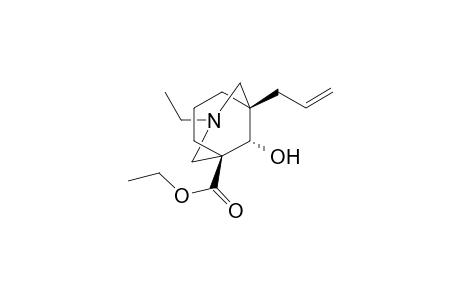 Ethyl (1R*,5S*,9S*)-3-ethyl-9-hydroxy-5-(2'-propenyl)-3-azabicyclo[3.3.1]nonane-1-carboxylate