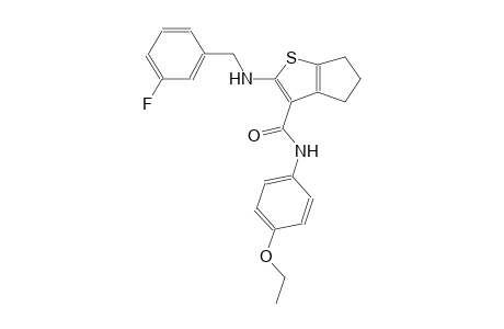 4H-cyclopenta[b]thiophene-3-carboxamide, N-(4-ethoxyphenyl)-2-[[(3-fluorophenyl)methyl]amino]-5,6-dihydro-