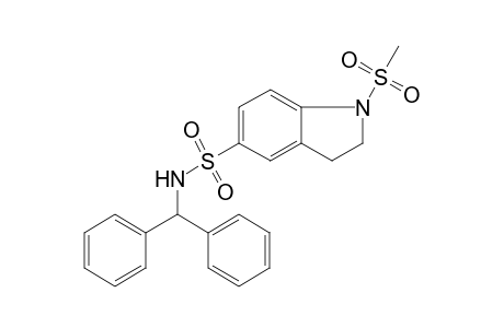 N-(diphenylmethyl)-1-methylsulfonyl-2,3-dihydroindole-5-sulfonamide