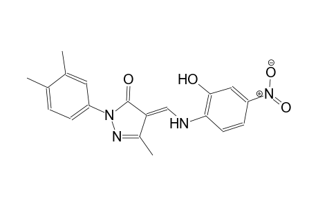 3H-pyrazol-3-one, 2-(3,4-dimethylphenyl)-2,4-dihydro-4-[[(2-hydroxy-4-nitrophenyl)amino]methylene]-5-methyl-, (4E)-