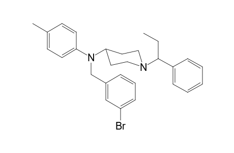 N-3-Bromobenzyl-N-4-methylphenyl-1-(1-phenylpropyl)piperidin-4-amine