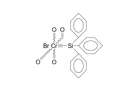 trans-Bromo-tetracarbonyl-(triphenylsilylcarbyne)-chromium