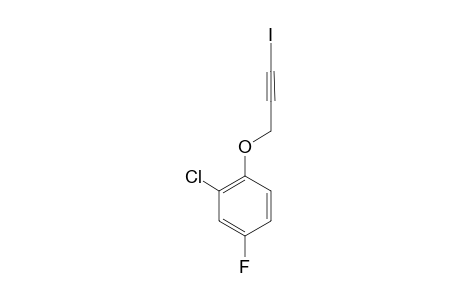 2-CHLORO-4-FLUORO-1-[(3-IODOPROP-2-YN-1-YL)-OXY]-BENZENE