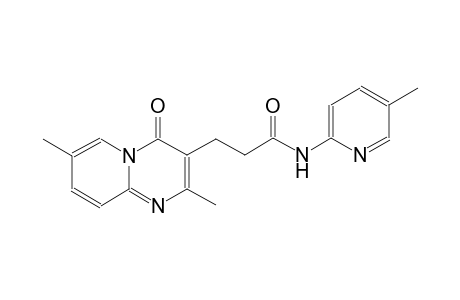 4H-pyrido[1,2-a]pyrimidine-3-propanamide, 2,7-dimethyl-N-(5-methyl-2-pyridinyl)-4-oxo-