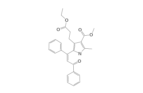 ETHYL-4-(METHOXYCARBONYL)-5-METHYL-2-(3'-OXO-1',3'-DIPHENYLPROP-1'-ENYL)-1H-PYRROLE-3-PROPANOATE