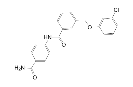 N-[4-(aminocarbonyl)phenyl]-3-[(3-chlorophenoxy)methyl]benzamide