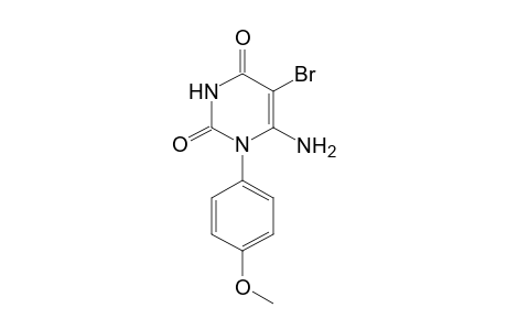 2,4(1H,3H)-Pyrimidinedione, 6-amino-5-bromo-1-(4-methoxyphenyl)-