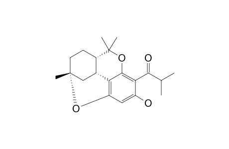 EMPETRIFRANZINAN_A;1-(1,9-EPOXY-3-HYDROXY-6,6,9-TRIMETHYL-6A,7,8,9,10,10A-HEXAHYDRO-6-H-BENZO-[C]-CHROMENE-4-YL)-2-METHYLPROPAN-1-ONE
