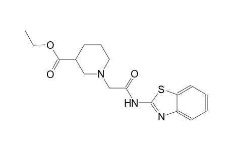 ethyl 1-[2-(1,3-benzothiazol-2-ylamino)-2-oxoethyl]-3-piperidinecarboxylate