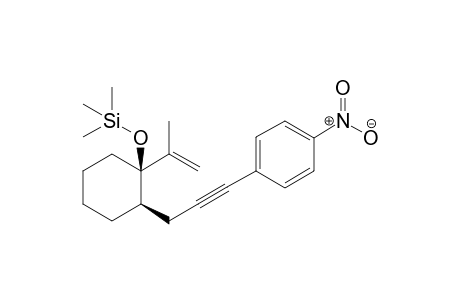 rel-Trimethyl(((1R,2R)-2-(3-(4-nitrophenyl)prop-2-yn-1-yl)-1-(isopropenyl)-cyclohexyl)oxy)silane