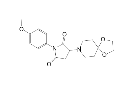 2,5-pyrrolidinedione, 3-(1,4-dioxa-8-azaspiro[4.5]dec-8-yl)-1-(4-methoxyphenyl)-