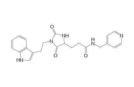 4-imidazolidinepropanamide, 1-[2-(1H-indol-3-yl)ethyl]-2,5-dioxo-N-(4-pyridinylmethyl)-, (4S)-