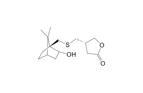 (S)-4-{(1S)-2-exo-Hydroxy-7,7-dimethylbicyclo[2.2.1]hepy-1-ylmethylsulfanylmethyl}dihydrofuran-2-one