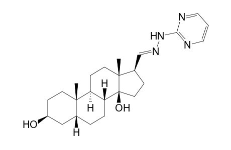 (3S,5R,8R,9S,10S,13R,14S,17S)-10,13-dimethyl-17-[(E)-(2-pyrimidinylhydrazinylidene)methyl]-1,2,3,4,5,6,7,8,9,11,12,15,16,17-tetradecahydrocyclopenta[a]phenanthrene-3,14-diol