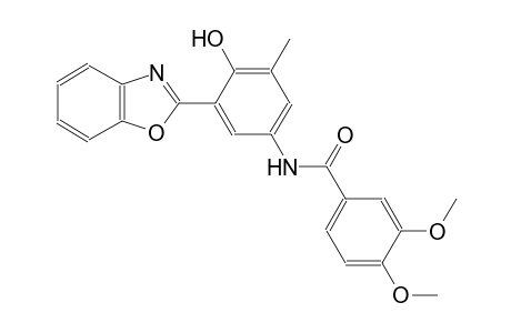 N-[3-(1,3-benzoxazol-2-yl)-4-hydroxy-5-methylphenyl]-3,4-dimethoxybenzamide