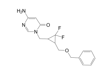 6-Amino-3-(3-benzyloxymethyl-2,2-difluoro-cyclopropylmethyl)-3H-pyrimidin-4-one