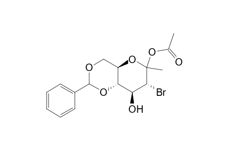 Glucopyranoside, methyl 4,6-O-benzylidene-2-bromo-2-deoxy-, acetate, .alpha.-D-