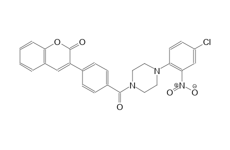 3-(4-{[4-(4-chloro-2-nitrophenyl)-1-piperazinyl]carbonyl}phenyl)-2H-chromen-2-one