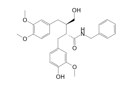 (2R,3R)-3-[(3,4-dimethoxyphenyl)methyl]-2-[(3-methoxy-4-oxidanyl-phenyl)methyl]-4-oxidanyl-N-(phenylmethyl)butanamide