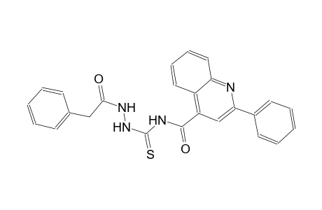 2-phenyl-N-{[2-(phenylacetyl)hydrazino]carbothioyl}-4-quinolinecarboxamide