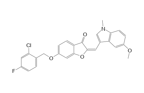 3(2H)-benzofuranone, 6-[(2-chloro-4-fluorophenyl)methoxy]-2-[(5-methoxy-1-methyl-1H-indol-3-yl)methylene]-, (2E)-