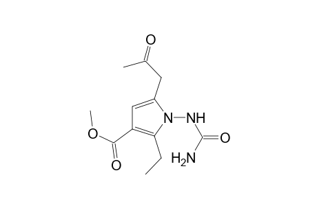 2-Ethyl-5-(2-oxo-propyl)-1-ureido-1H-pyrrole-3-carboxylic acid methyl ester