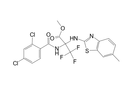 2-[(2,4-dichlorobenzoyl)amino]-3,3,3-trifluoro-2-[(6-methyl-1,3-benzothiazol-2-yl)amino]propionic acid methyl ester