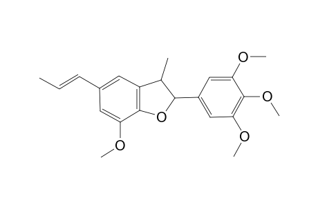 Benzofuran, 2,3-dihydro-7-methoxy-3-methyl-5-(1-propenyl)-2-(3,4,5-trimethoxyphenyl)-, [2R-[2.alpha.,3.beta.,5(E)]]-