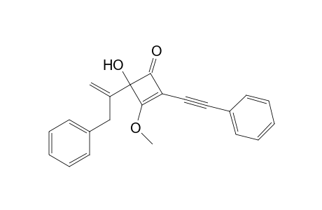 4-Hydroxy-3-methoxy-4-(1-(phenylmethyl)ethenyl)-2-(phenyl-ethynyl)-2-cyclobuten-1-one