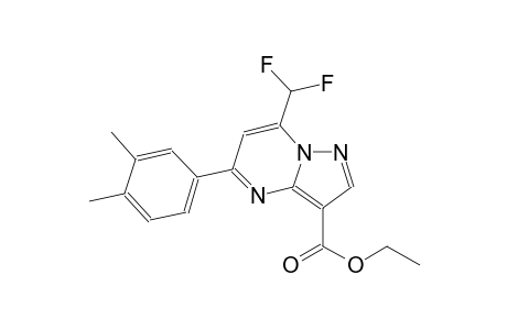 ethyl 7-(difluoromethyl)-5-(3,4-dimethylphenyl)pyrazolo[1,5-a]pyrimidine-3-carboxylate