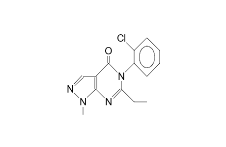 6-Ethyl-1-methyl-5-(2-chloro-phenyl)-pyrazolo(3,4-D)pyrimidin-4(5H)-one
