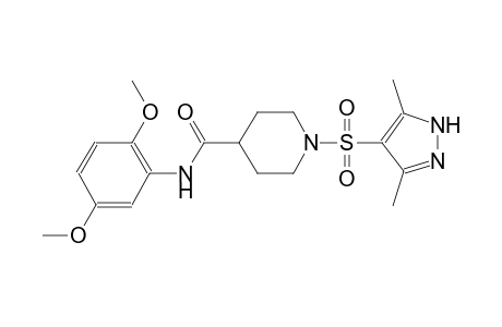 N-(2,5-dimethoxyphenyl)-1-[(3,5-dimethyl-1H-pyrazol-4-yl)sulfonyl]-4-piperidinecarboxamide