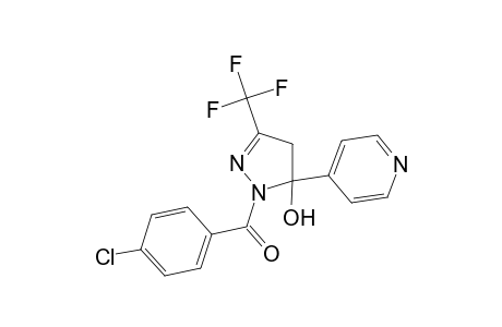 (4-Chloro-phenyl)-(5-hydroxy-5-pyridin-4-yl-3-trifluoromethyl-4,5-dihydro-pyrazol-1-yl)-methanone