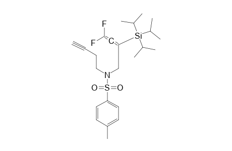 N-TOSYL-1,1-DIFLUORO-3-TRIISOPROPYLSILYL-5-AZA-NONA-1,2-DIEN-8-YNE