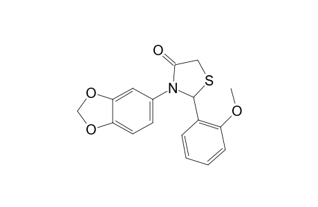 3-(Benzo[d][1,3]dioxol-5-yl)-2-(2-methoxyphenyl)thiazolidin-4-one