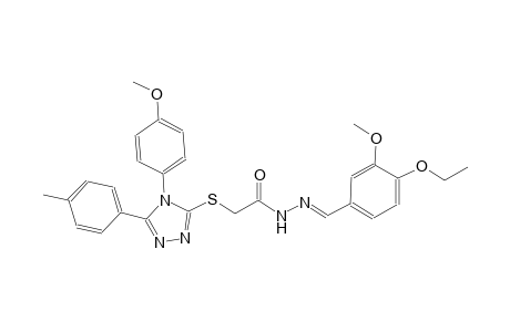 N'-[(E)-(4-ethoxy-3-methoxyphenyl)methylidene]-2-{[4-(4-methoxyphenyl)-5-(4-methylphenyl)-4H-1,2,4-triazol-3-yl]sulfanyl}acetohydrazide