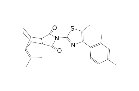 (3aR,7aS)-2-(4-(2,4-dimethylphenyl)-5-methylthiazol-2-yl)-8-(propan-2-ylidene)hexahydro-1H-4,7-methanoisoindole-1,3(2H)-dione