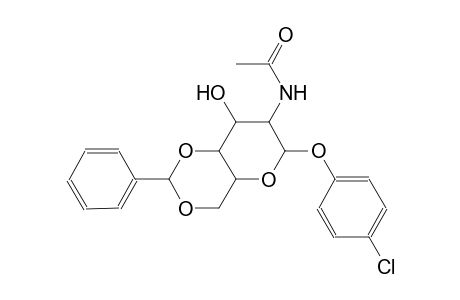 beta-D-glucopyranoside, 4-chlorophenyl 2-(acetylamino)-2-deoxy-4,6-O-(phenylmethylene)-