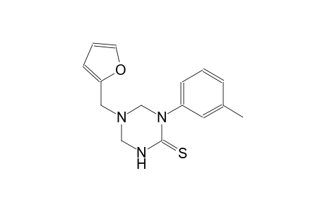 5-(2-furylmethyl)-1-(3-methylphenyl)tetrahydro-1,3,5-triazine-2(1H)-thione