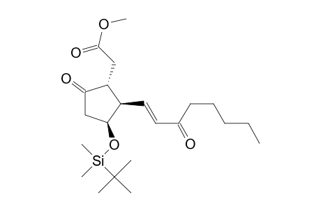Cyclopentaneacetic acid, 3-[[(1,1-dimethylethyl)dimethylsilyl]oxy]-5-oxo-2-(3-oxo-1-octenyl)-, methyl ester, [1.alpha.,2.beta.(E),3.beta.]-(.+-.)-