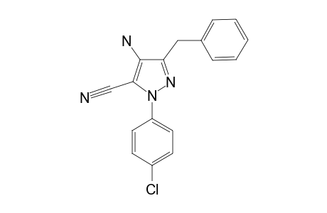 4-AMINO-3-BENZYL-1-(4-CHLOROPHENYL)-1H-PYRAZOLE-5-CARBONITRILE